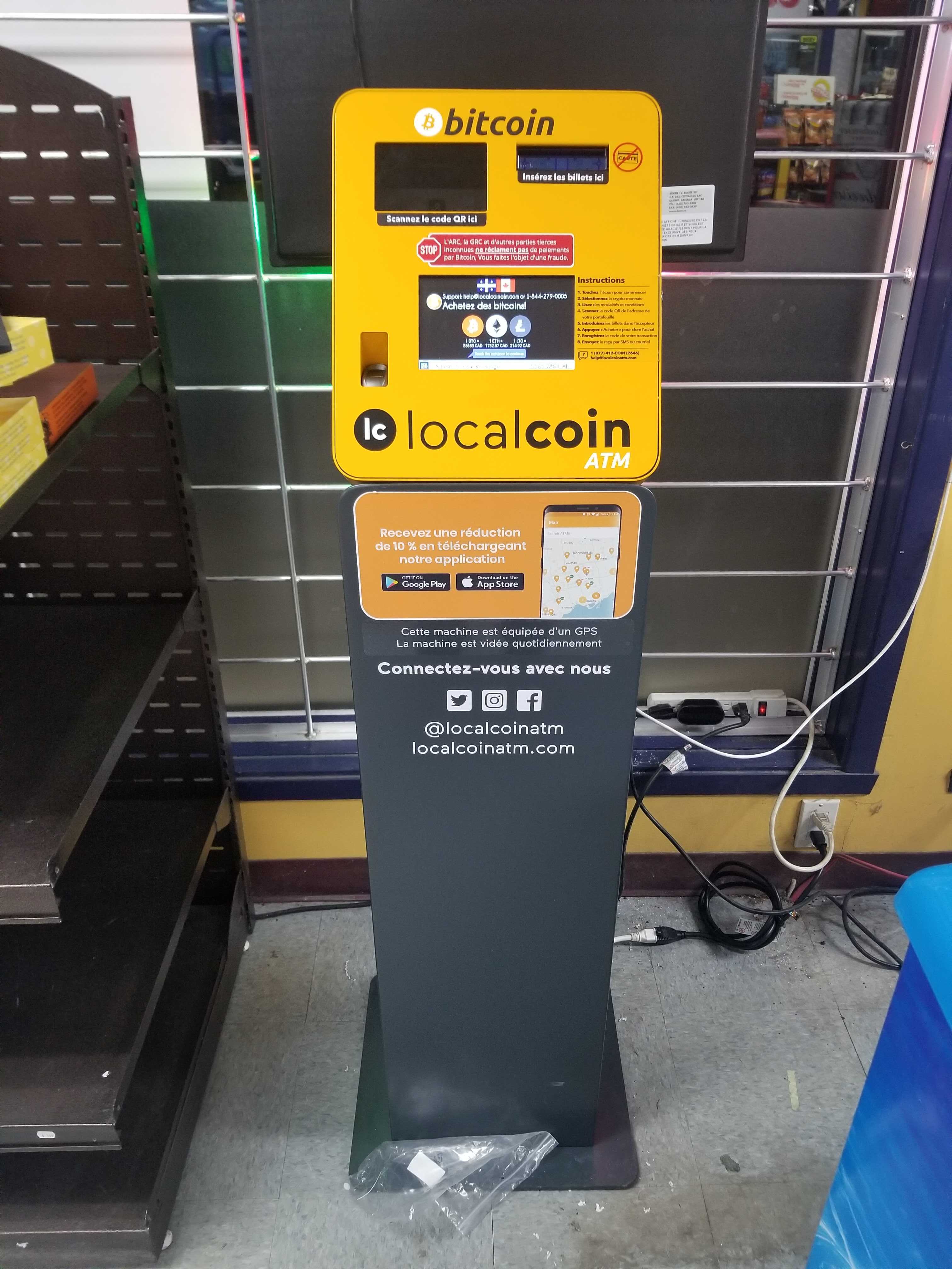 Distributeurs Bitcoin à Boul Saint-Joseph O & Rue Poulin | Localcoin