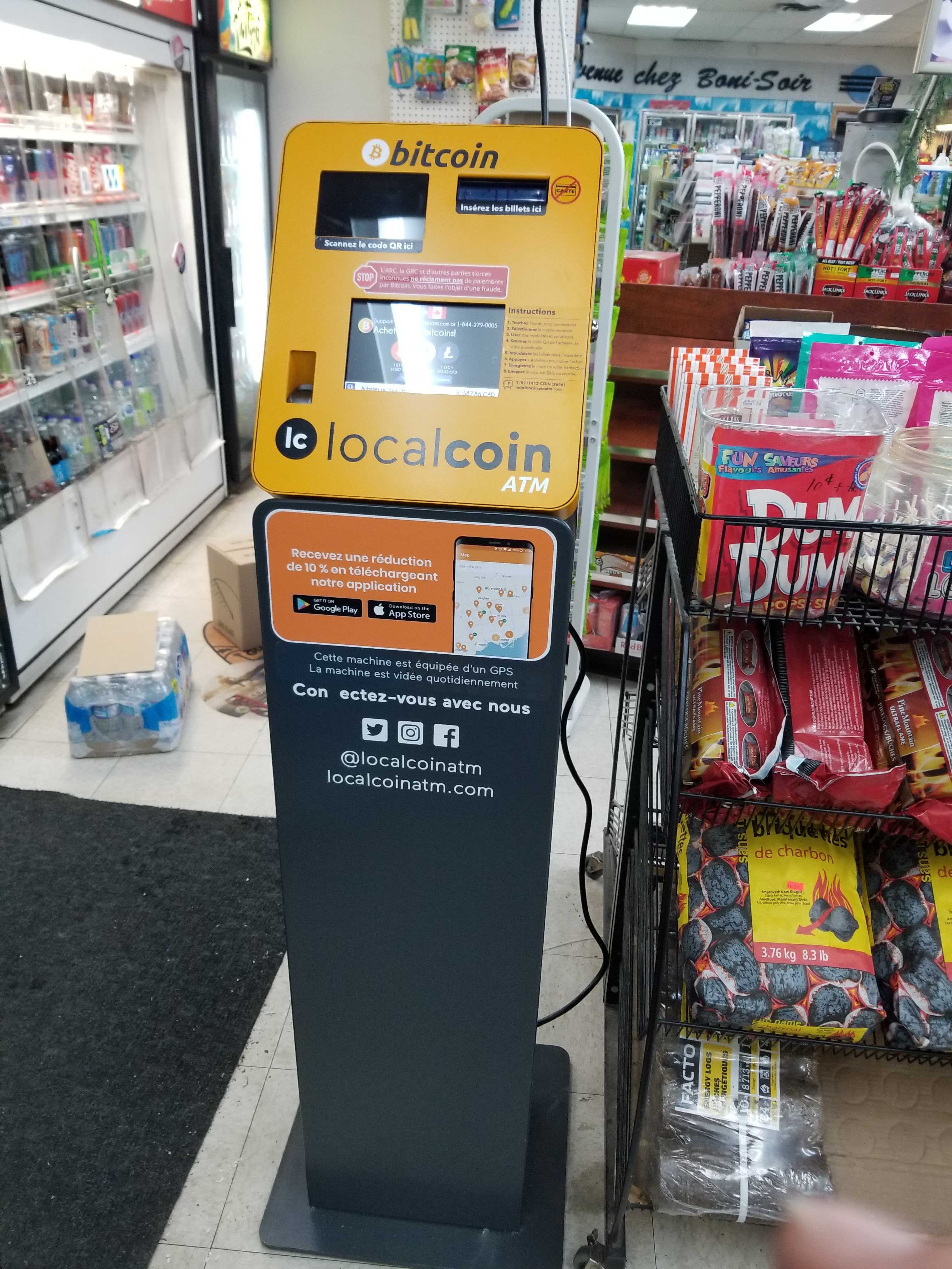 Distributeurs Bitcoin à Chemin de la Cote-Saint-Louis O & 19 Avenue O |  Localcoin