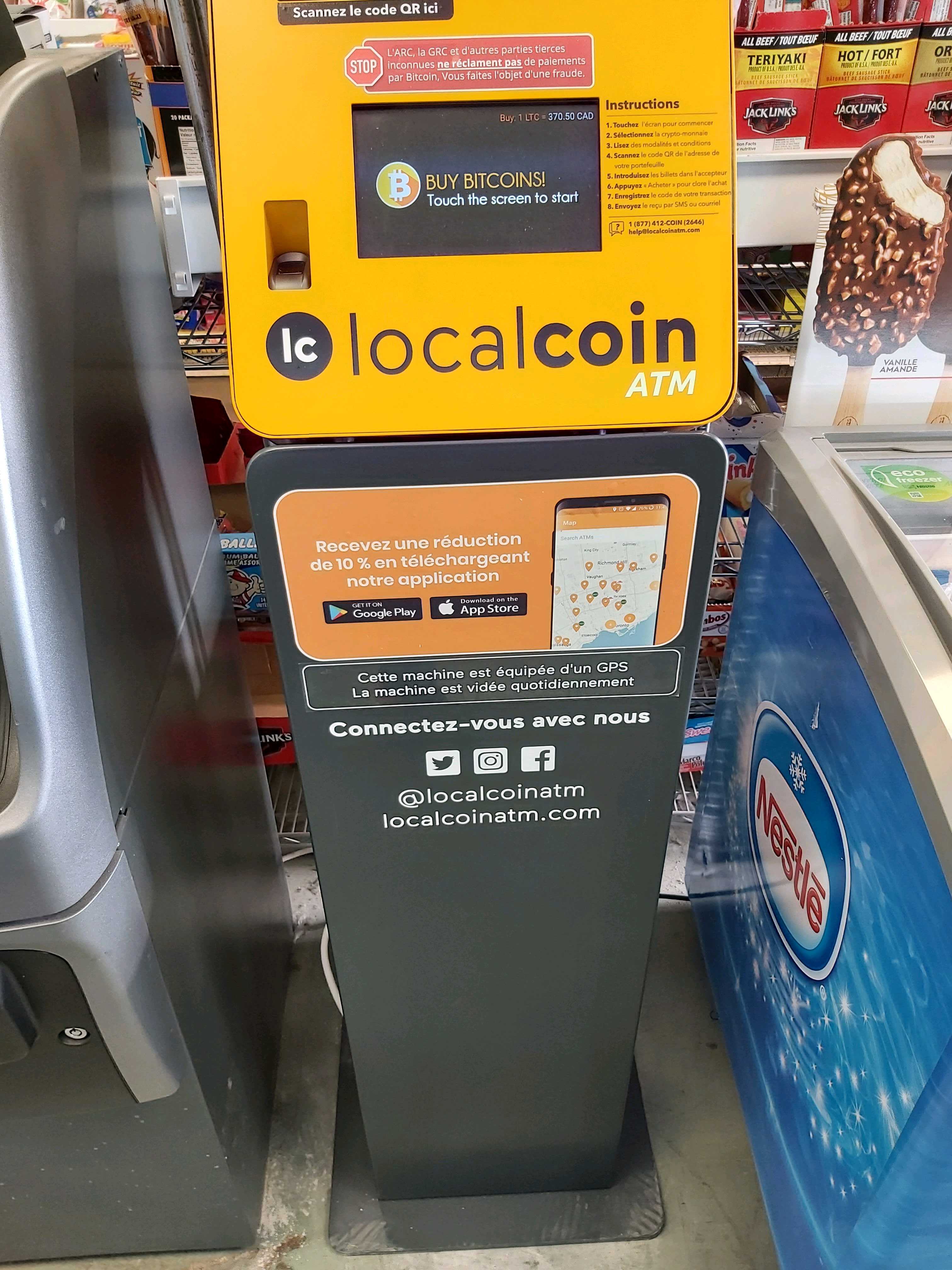 Bitcoin ATMs in Rue Georges-Bilodeau & Boulevard du Mont-Bleu | Localcoin