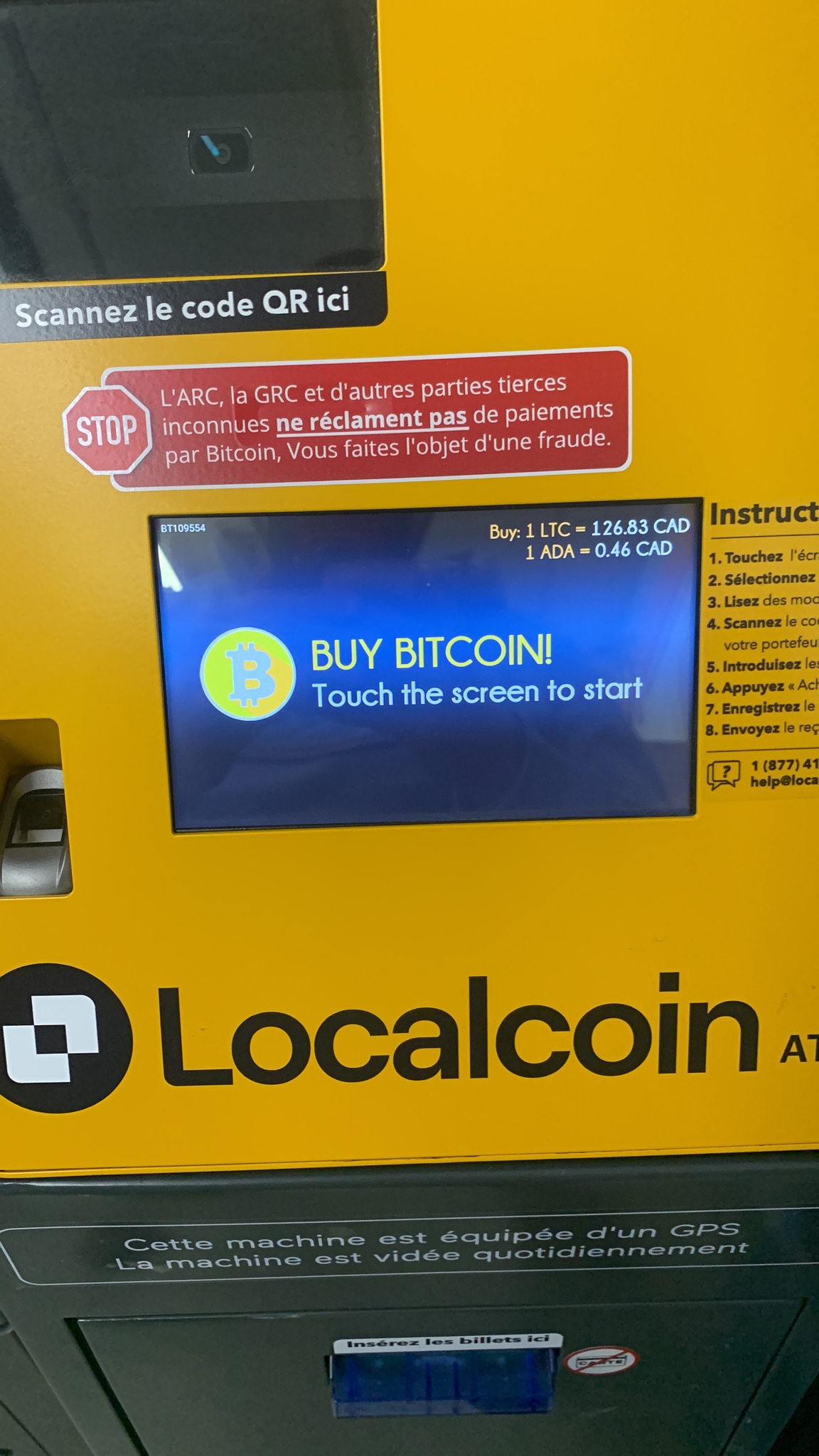 Bitcoin ATMs in Boulevard Saint-Charles & Rue St Denis | Localcoin